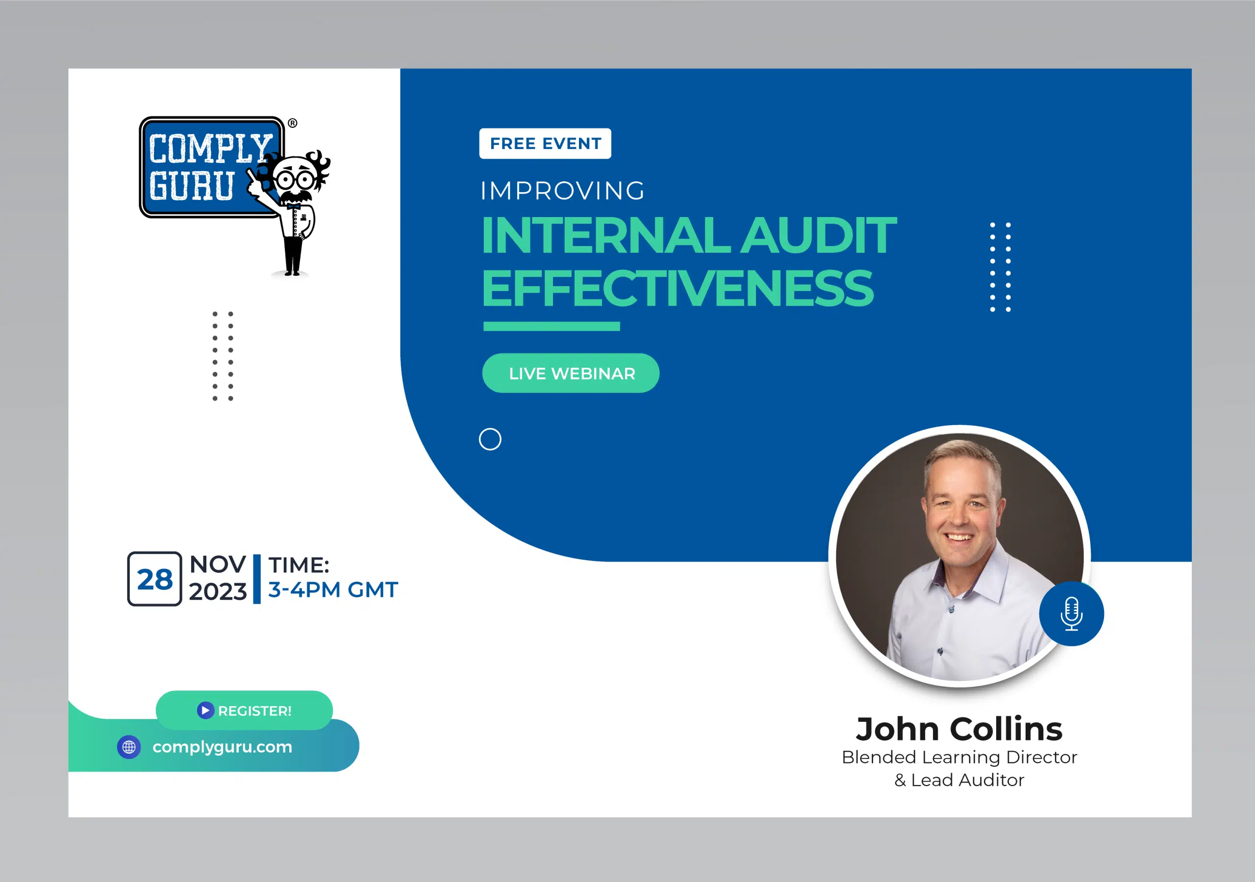 Webinar on Improving Internal Audit Effectiveness 28-November-2023 Landscape