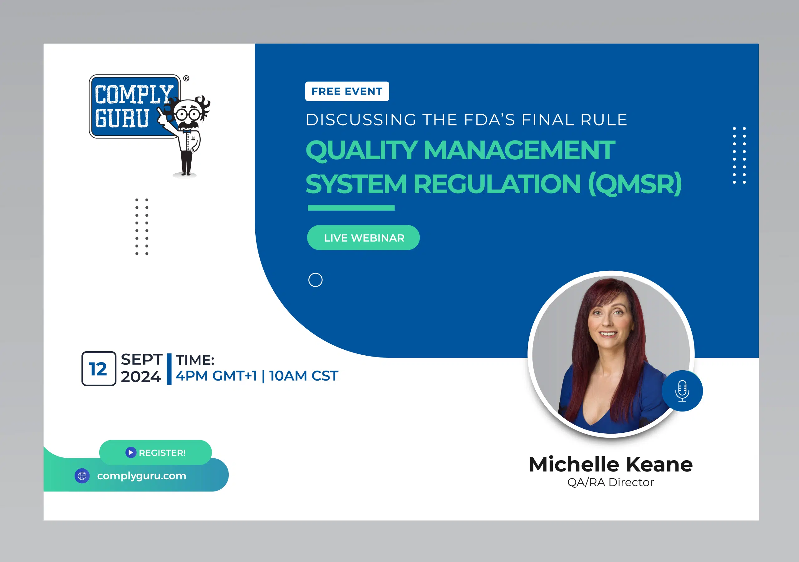 Webinar on FDA QMSR Final Rule